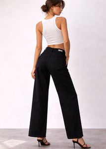 Stylish Black Wide-Leg Jeans