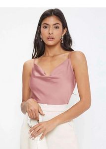 Satin Cowl Neck Cami Top