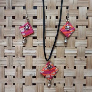 Handmade Fabric Jewellery Set