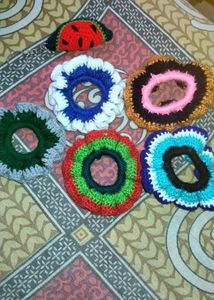 Crochet Hair Scrunchies