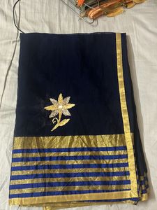 Pure Cotton With Gota Work Saree