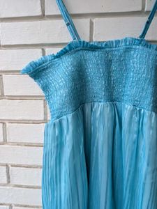 Light Blue Smocked Maxi Dress