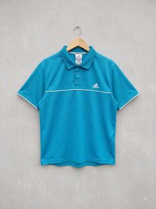 Men's Blue Adidas Polo Shirt