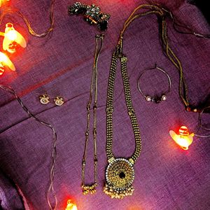 Marathi Wear Set , Jewellery Combo
