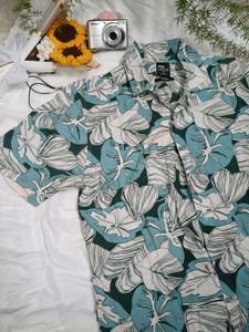 Stylish Leaf Print shirt🫶🏻