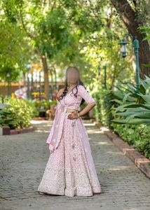 Elegant Pink Embroidered Lehenga Choli