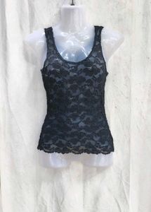 17279.Black Lace Tank Top