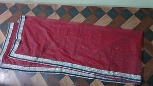 Elegant Sequined Maroon dupatta
