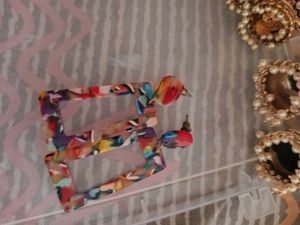 Colorful Resin Rectangle Earrings