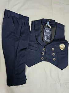Navy Blue Semi Suit