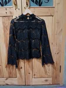 Elegant Black Lace Top