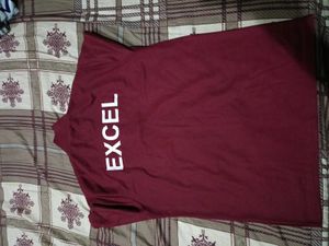 Comfortable Maroon T-Shirt with "EXCEL" Print