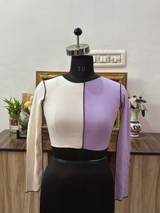 Color Block Crop Top