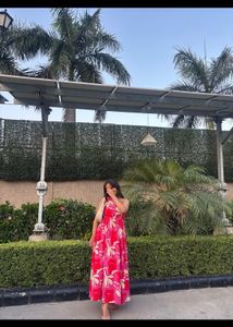 Vibrant One-Shoulder Maxi Dress