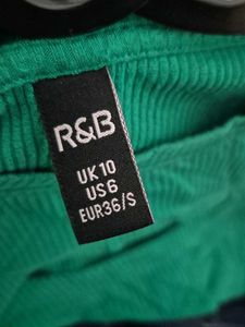 Green Ribbed Cut-out Top