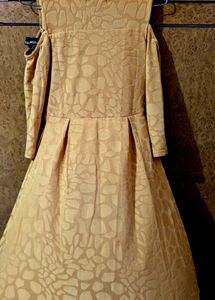 Stylish Yellow Cold Shoulder Dress