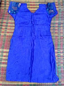 Royal Blue Brocade Saree