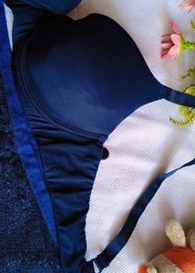 Navy Blue Push-Up Bra with brief 👍