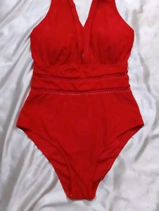 Red One Piece Swimsuit