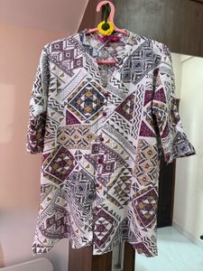 Stylish Geometric Print Kurta