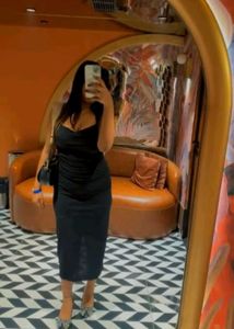 Elegant Black Spaghetti Strap Dress