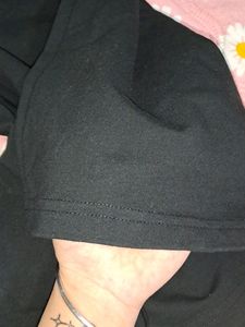 Black 2in1 Tshirt Plus Ribbed Top Sweatshirt BTS