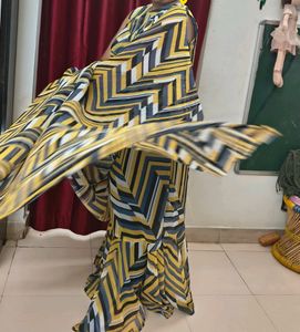 Pre Draped Gown Saree Xl Size Detachable Duptta