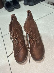 Brown Heeled Ankle Boots