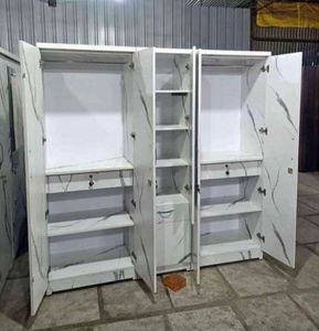 Marble Finish Wardrobe with Mirror