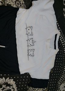 White Black Tshirt