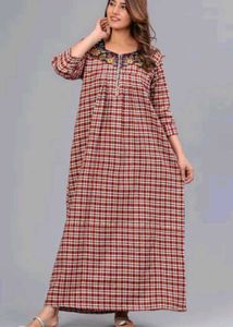 winter nighty with front zip and side pocket