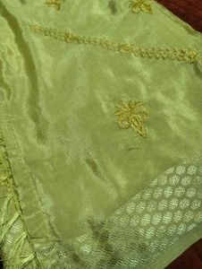 Beautiful Yellow Embroidered saree