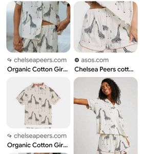 Cute Giraffe Print Pajama Shorts