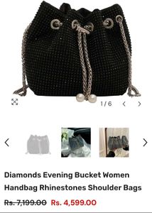 Brand new Embellished Black Potli Bag