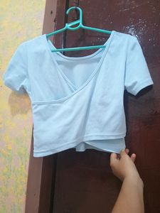 Powder Blue Wrap Up Top 💙