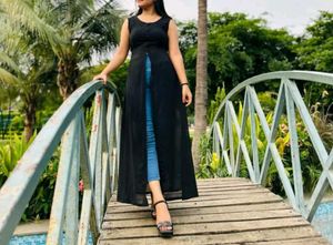 A-line Black Kurti