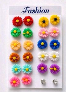 Assorted Flower Stud Earrings