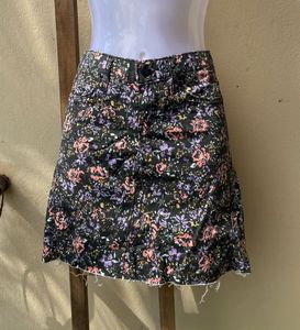 Floral Print Mini Skirt