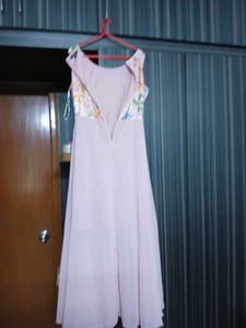 Chic Pink Floral Sequin Dress back also posted