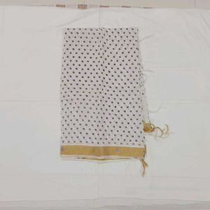 White Polka Dot Dupatta