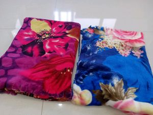 Floral Print Fleece Fabric Pieces Super Soft Stole