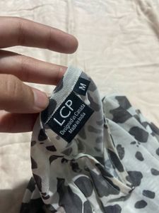 Cow Print Mesh Top