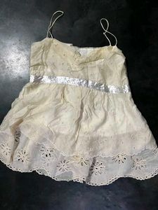 Chic White Layered Mini Dress