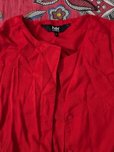 Vibrant Red Ethnic Blouse