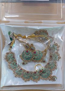 Mint Green Kundan Necklace