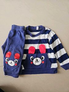 Cute Bear Striped Long Sleeve Set