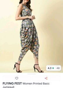 Cute Printed Sleeveless Jumpsuit with tag