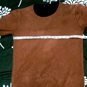 Brown Suede Crewneck