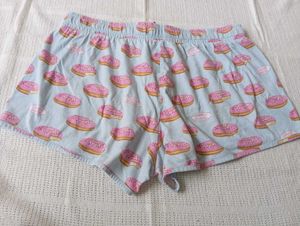Cute Donut Print Pajama Shorts