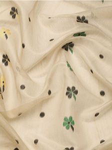 Elegant Cream Saree with Black &amp; Green Border